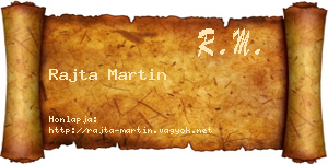 Rajta Martin névjegykártya